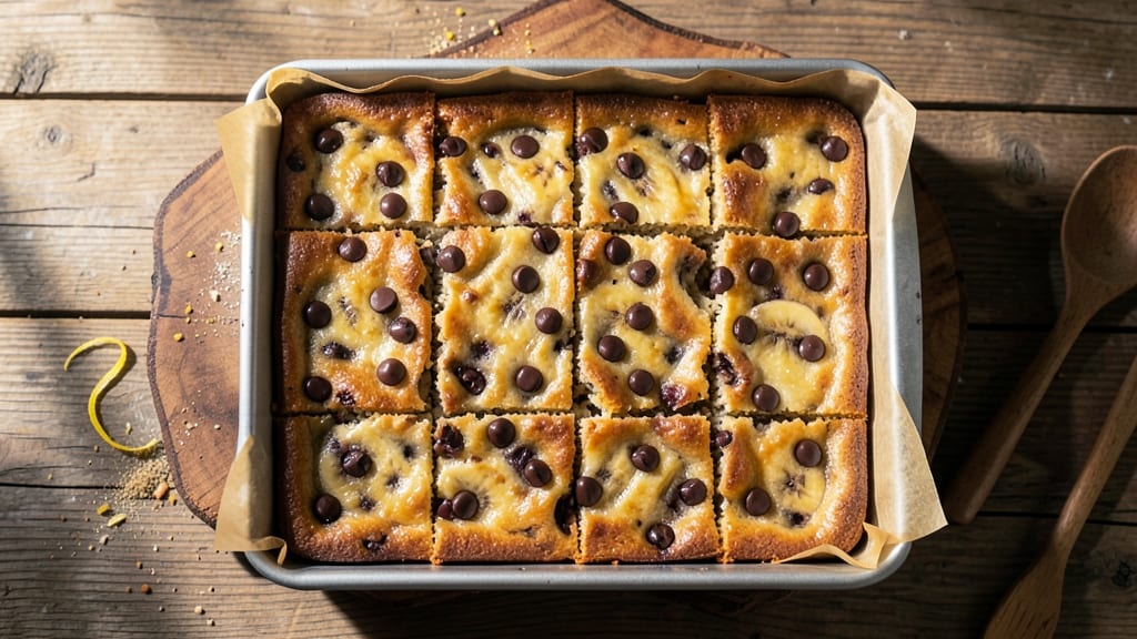 Banana Chocolate Chip Squares Recipe: Fudgy Swirls and Crispy Cornflake Top