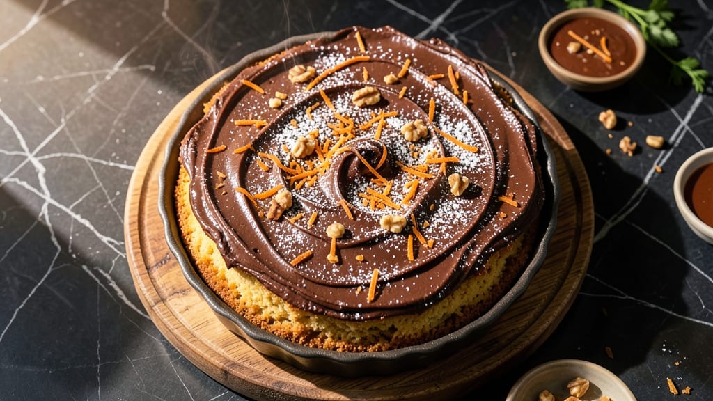 Carrot Cake With Chocolate Frosting Recipe: Moist Layers and Fudgy Frosting Magic