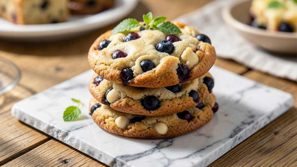 Blueberry White Chocolate Chip Cookies Recipe: Bursting With Juicy Berries and Melty Chunks