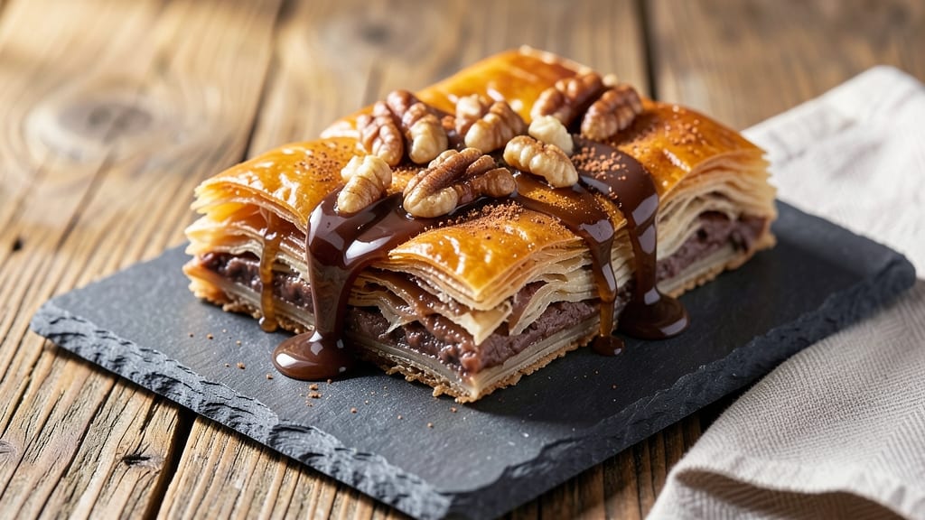 Baklava Chocolate Bar Recipe: Crunchy Phyllo Layers with Molten Chocolate