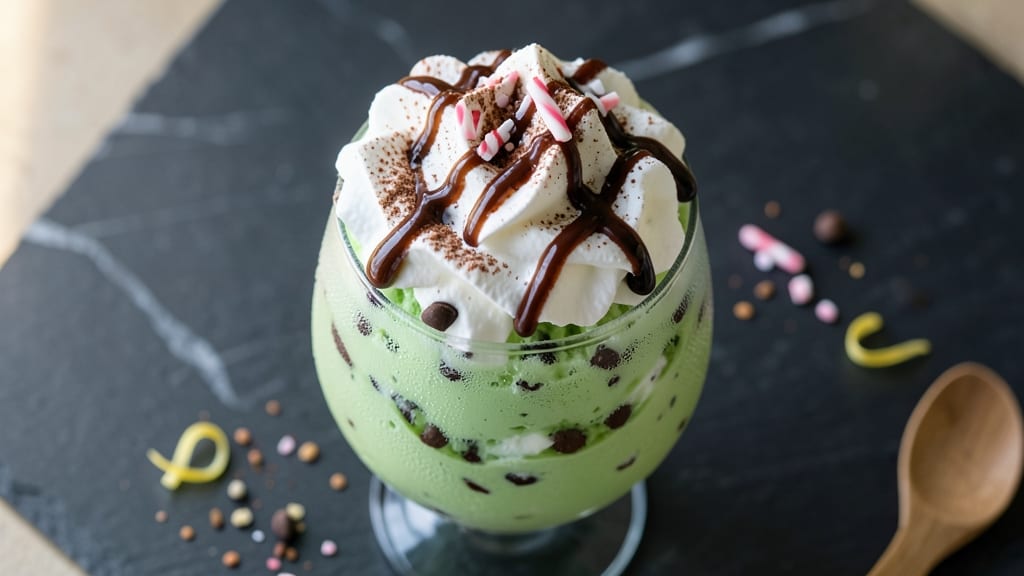 Baskin Robbins Mint Chocolate Chip Milkshake Recipe: Whipped Cream Clouds and Crunchy Surprise
