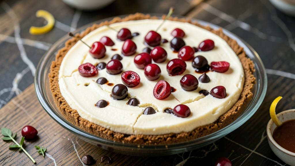 Cherry Chocolate Chip Cheesecake Recipe: Tart-Sweet Balance With Crunchy Chunks