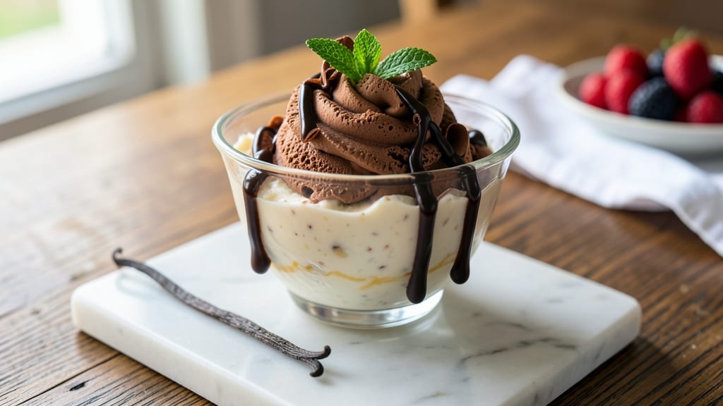 Belgian Chocolate Ice Cream Recipe: Deep Cocoa Crunch With Vanilla Bean Swirls