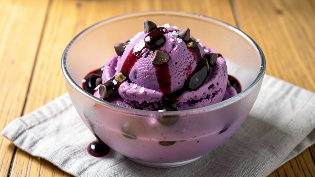 Blackberry Chocolate Chip Ice Cream Recipe: Swirled Fruit and Chocolate Bursts