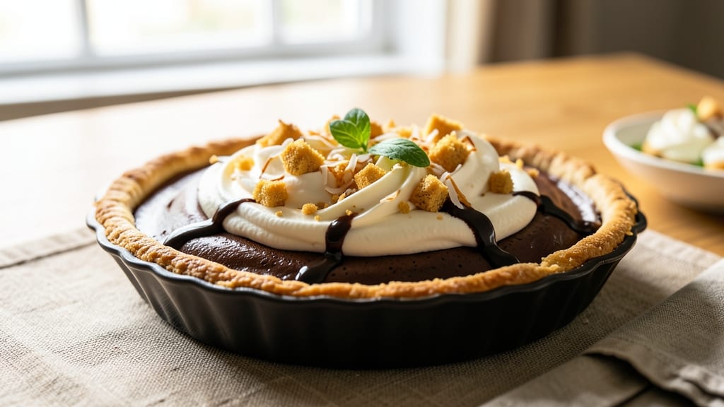 Bishops Chocolate Ambrosia Pie Recipe: Coffee-Infused Crunch and Creamy Layers