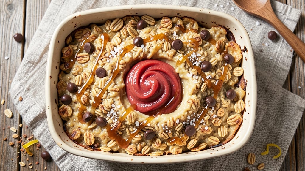 Baked Oatmeal Recipe with Banana and Chocolate Chip: Warm Spiced Layers with Melty Chip Rivers