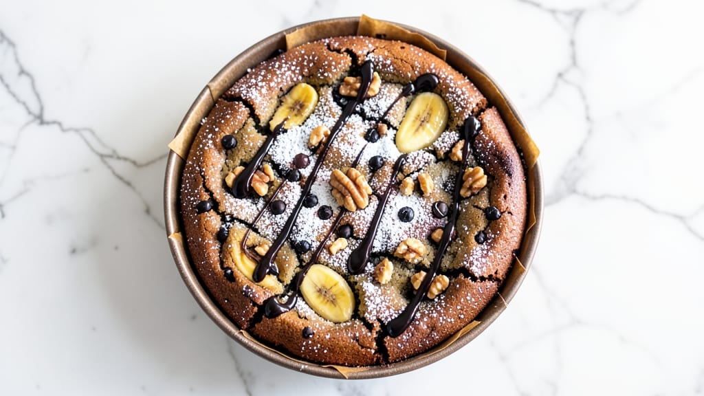 Banana Chocolate Walnut Cake Recipe: Fudgy Swirls and Crunchy Nut Topping