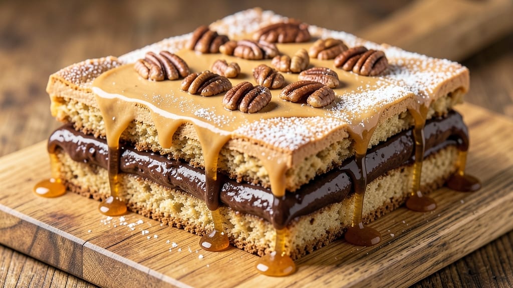 Baker's German Chocolate Sheet Cake Recipe: Triple-Layered Fudge, Walnut, and Coffee Bliss