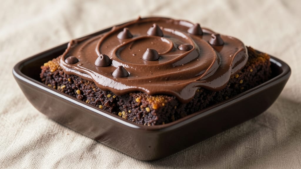Brownie Frosting Recipe With Chocolate Chips: Swirled Fudge Rivers and Melty Chip Pockets