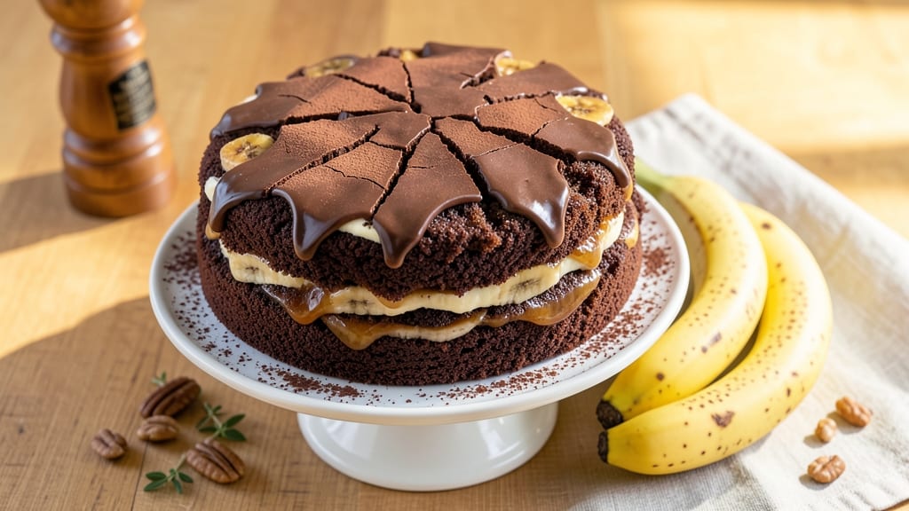 Baking Chocolate Banana Cake Recipe: Fudgy Cocoa-Banana Layers With Secret Coffee Boost