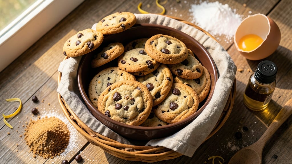 Bowl and Basket Chocolate Chip Cookie Recipe: Chewy Centers and Double-Stacked Crunch