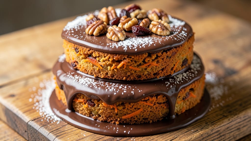 Carrot Cake With Chocolate Icing Recipe: Moist Spice Cake and Rich Fudgy Frosting Fusion