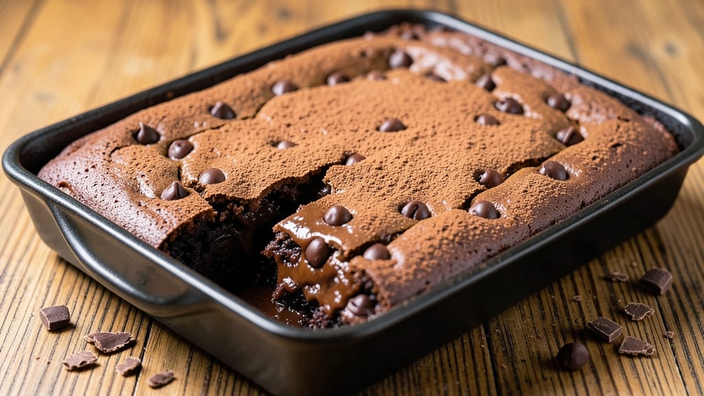 Brownie Recipe 9x13 With Chocolate Chips: Triple-Layered Fudge and Melty Chip Rivers