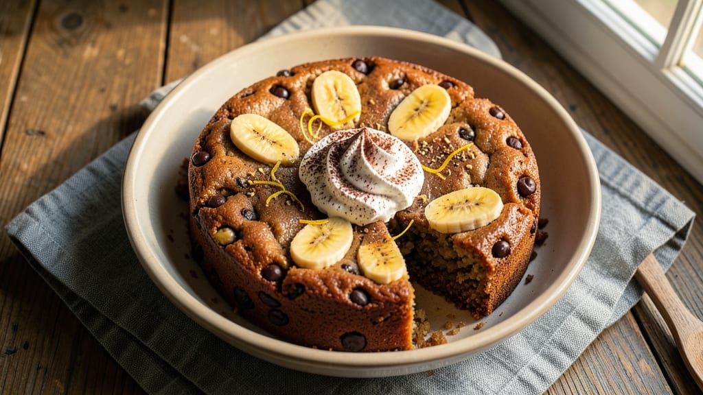 Banana Chocolate Chip Cake Recipe With Sour Cream: Ultra-Moist Layers and Buttery Chip Rivers