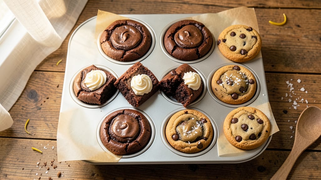 Brownie and Chocolate Chip Cookie Recipe in Muffin Pan: Triple-Layered Magic Without the Mess